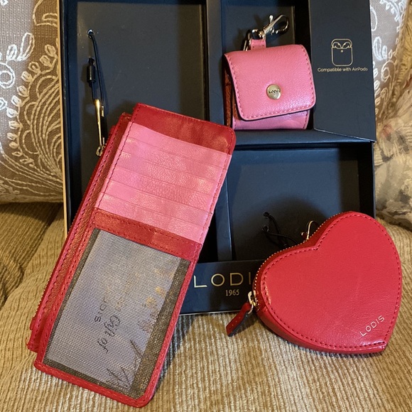 ❤️ NWT LODIS RFID Genuine Leather Wallet Gift Set - Picture 5 of 13